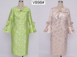 Prix d'usine 3xxx Robes de mère de la mariée africaines en tissu jacquard grande taille pour femmes - Product Image 6