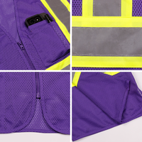 Gilet de sécurité réfléchissant haute visibilité pour travaux routiers, sécurité au travail, vêtements de sécurité au travail, logo personnalisé HongTu MH-29 Type 2