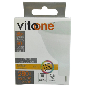 Ampoule LED GU5.3 3,5W 220-240V 280lm 2700K Lumière Chaude - Product Image 1