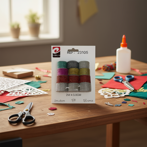 Ponpontido Rhinestone Trim 2M x 3.8CM Craft Decorative Ribbon 12Pcs - Product Image 3