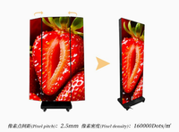 Schermo LED Pieghevole a 3 Ante P2 P2.5, Display Pubblicitario LED Bifacciale da Pavimento