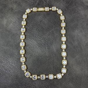 <span class=keywords><strong>Chic</strong></span> tinh tế hiphop Iced Fancy thời trang Bling sang trọng lát pha lê baguette cụm chuỗi quần vợt - Product Image 2
