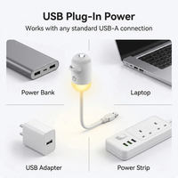 Projecteur LED USB de Nuit avec Diapositives Interchangeables, Lampe Chaude pour Chambre d'Enfants, Effet Galaxie et Étoiles