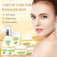 Coffret de Soins Visage au Curcuma Marque Blanche Anti-Acné Anti-Taches Blanchissant Savon Sérum Gommage Crème Nettoyant Facial Kit Soins de la Peau
