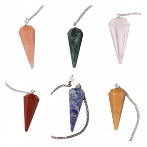 ลูกตุ้มฮวงจุ้ยเหลี่ยมเพชรพลอยพร้อมด้วยดีไซน์แบบไขว้และความรัก - Product Image 1