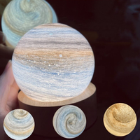 TSD Kunsthandwerk Heimdekoration Mini USB Glaskugel Schreibtischlampe Astronomische Fantasie Regenbogen Planeten Sternenlicht