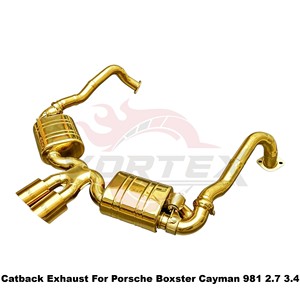 ระบบท่อไอเสียแคทแบ็กสแตนเลสแบบไหลเวียนสูง Vortex สำหรับรถ Porsche Boxster Cayman 981 2.7 3.4 สำหรับการปรับแต่งเพื่อการแข่งขัน - Product Image 2
