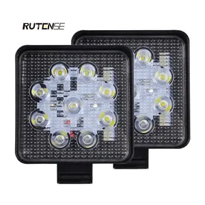 RUTENSE round car led work light 27W off road auto vehicle work lamp led spotlights working lights