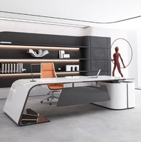 Bureau de direction de luxe moderne en chêne massif, écologique et personnalisé pour les bureaux