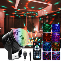 Boule disco RGB activée par le son Projecteur de décoration stroboscopique DJ Disco Light pour fête bar Anniversaire Karaoké Xmas boîte de nuit