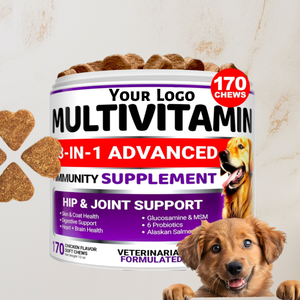 OEM Factory Multivitamins Dog Chews Pet Health Care Supplements Custom Formula Natural Soft Chews Dog Supplements and Vitamins - Product Image 1