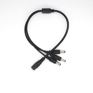 2合1 5*2.5mm 直流铜质电源线延长线 PVC 电线，适用于经认证的 12V 监控公/母连接器电站 - Product Image 5