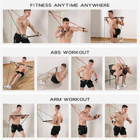 Kit de barre de Pilates en TPE pour la gym, avec poignées réglables pour bandes de fitness, tube de résistance en latex, ensemble de bandes de résistance avec logo personnalisé