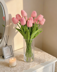 Fleurs de tulipes artificielles au toucher réel, tulipes en caoutchouc doux et vives pour la décoration de la maison - Product Image 4