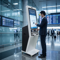 Kiosco de Autoregistro para Aeropuertos de 43 Pulgadas con Pantalla Táctil PCAP con Reconocimiento Facial e Impresora de Alta Velocidad OEM/ODM para Centros de Transporte