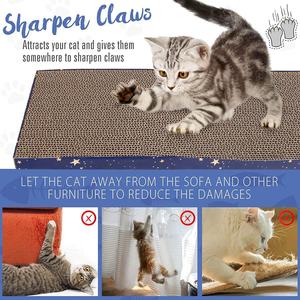 Papan Garukan Kucing Pawise Berbagai Ukuran, Kardus Bergelombang untuk Dalam Ruangan, Tahan Lama, Ramah Lingkungan, Kardus Kepadatan Tinggi - Product Image 4