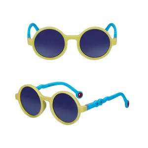 New Style Kinder TPE Runde Sonnenbrille Großhandel Custom UV400 Polarisierte Jungen und Mädchen Shades Sonnenbrille