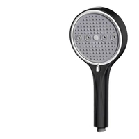 Pommeau de douche rond en ABS électroplaqué style américain, 6 modes de pulvérisation, haute pression, pour salle de bain