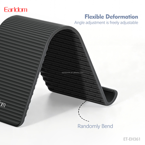 Earldom Foldable Desktop Phone Stand Universal Mobile <b>Holder</b> for IPhone ET-EH361 Black - Product Image 4