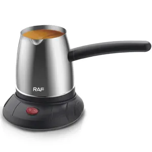 RAF 1 Click Electric Coffee Pot Mini 0.5 L Arabic Turkish Coffee Pot Stainless Steel Coffee Maker Machine