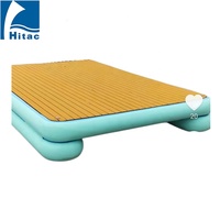 Tapis de surf gonflable portable de bonne qualité, imperméable, tapis de gym en PVC à double paroi, tissu Drop Stitch AirTrack, épaisseur 15 cm, longueur 2 m