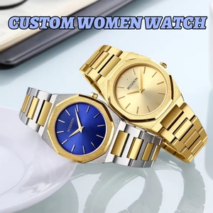 Reloj de Cuarzo para Mujer de 32 mm con Logotipo Personalizado, Brazalete de Acero Inoxidable en Oro de 22K, Reloj de Lujo para Dama, Modelo Mema, Delgado, Elegante y Ejecutivo - Product Image 2