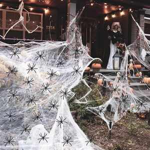 Telaraña de Hilo de Algodón de 60G para Halloween, Decoración para Fiestas, Decoración para Casas Encantadas - Product Image 4
