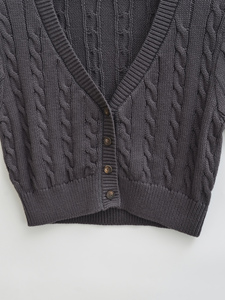 Cardigã Curto de Malha com Padrão Torcido em 5 Cores, Casual e Elegante para Mulheres - Product Image 5