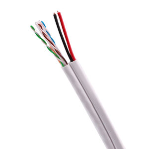 Cable siamés <span class=keywords><strong>de</strong></span> red UTP Cat 6, Cable <span class=keywords><strong>de</strong></span> alimentación, 1000ft, 23AWG BC, <span class=keywords><strong>precio</strong></span> al por mayor - Product Image 2