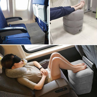Almohada de viaje inflable de PVC, almohada para reposapiés, cama de avión para niños, coche, autobús, altura ajustable, almohada de descanso para adultos
