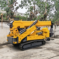 Grue araignée de 5 tonnes à double alimentation, mini-grue sur chenilles diesel et électrique avec stabilisateurs hydrauliques et flèche de déplacement optionnelle