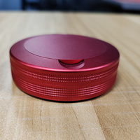 Boîte à snus durable en aluminium et acier inoxydable usinée CNC avec design de filetage externe par électroérosion à fil, réutilisable, vente en gros