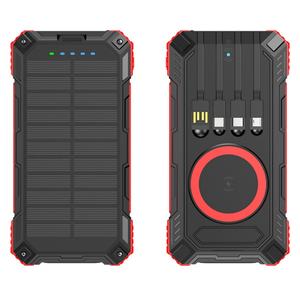 Nuevo Producto: Banco de Energía Solar Inalámbrico con Cable Integrado, Cargador Portátil Solar de 20000mAh con Linterna LED - Product Image 1