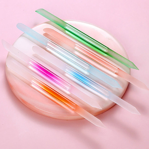 Professional High Quality Dual Ended Multifunction Glass Nail File Cuticle Pusher Double-Sided Glass Manicure Nail Sticks