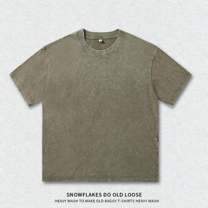 T-shirt unisexe en coton 100% de haute qualité, effet vieilli, logo vintage, délavé à l'acide, effet pierre, 230 grammes, personnalisable pour sérigraphie - Product Image 5