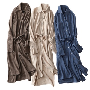 OEM/ODM da donna <span class=keywords><strong>abito</strong></span> Casual maglione lavorato a maglia da donna camicia larga a maniche lunghe <span class=keywords><strong>in</strong></span> Cashmere X-Cardigan <span class=keywords><strong>in</strong></span> <span class=keywords><strong>lana</strong></span> - Product Image 4