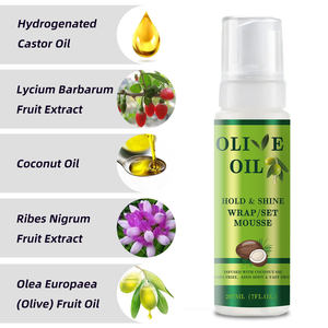 Ensemble de <span class=keywords><strong>mousse</strong></span> coiffante à l'huile d'<span class=keywords><strong>olive</strong></span> en marque propre, 7 OZ, lotion coiffante en <span class=keywords><strong>mousse</strong></span> pour cheveux bouclés, <span class=keywords><strong>perruque</strong></span> ou tissage - Product Image 1