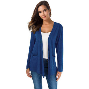 Cárdigan de punto para <span class=keywords><strong>mujer</strong></span>, cárdigan informal transpirable con cuello en V y bolsillos - Product Image 5