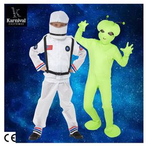 ODM Disfraz de astronauta y alienígena de Halloween para niños Body verde Venta completa para fiesta de Carnaval Rendimiento Cosplay para niños - Product Image 3