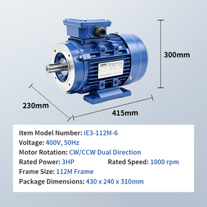 Moteur triphasé AC IE3-112M-6-2.2KW à haut rendement, norme IEC, pour pompes, ventilateurs, machines universelles - Product Image 6
