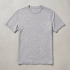 T-shirt da <span class=keywords><strong>Uomo</strong></span> in <span class=keywords><strong>Lana</strong></span> Merino <span class=keywords><strong>di</strong></span> Alta Qualità con Logo Personalizzato Serigrafato, Manica Corta, Colore Unito, Girocollo - Product Image 3