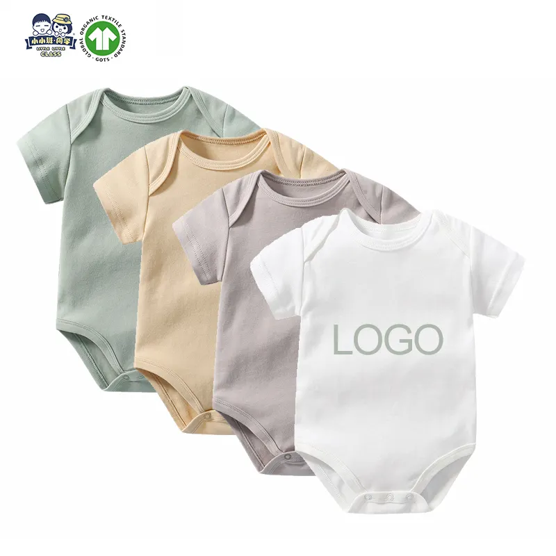 Fabrik Großhandel Nachhaltige Baby Merino Bodysuit umwelt freundliche Bio-Baumwolle benutzer definierte Logo Baby kleidung Stram pler