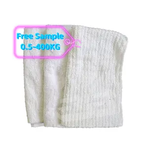 IMPA无232907切割重复使用的白色毛巾100% 棉酒店白色擦拭旧抹布