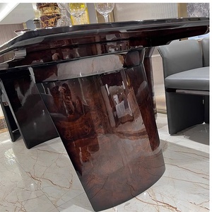 Hậu hiện đại sang trọng bàn ăn ghế thiết lập cho Bentley cao cấp thỏ-hạt sơn mài rắn gỗ đơn giản dài bảng cho phòng ăn - Product Image 3