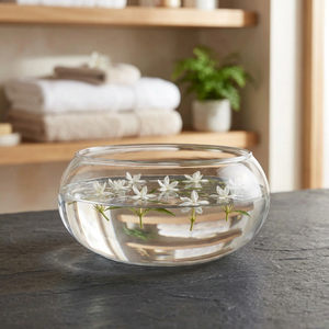 night blooming jasmine floating bowl mogra flower bowl <b>vase</b> for pooja white flower floating <b>vase</b> for home decor fragrant flower - Product Image 6