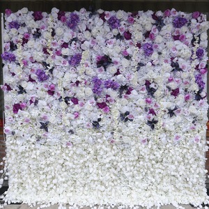White Botanical Floral Wall Nature Inspired <b>Artificial</b> <b>Flower</b> Panel For Home Decoration Wedding Ceremony Outdoor Party Bac - Product Image 5
