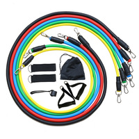 Lot de 11 bandes de résistance en latex, direct usine, pour fitness, yoga, et exercices de poitrine – Tubes élastiques personnalisables