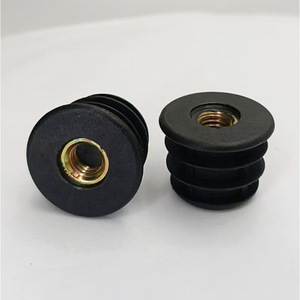 Pieds réglables en plastique avec écrou, filetage droit noir, boulon de meuble au design moderne - Product Image 3