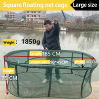 Sac de rangement portable en nylon durable pour filet de pêche, pochette légère en maille pour la plongée, cage de collecte de poissons, équipement de pêche au sol