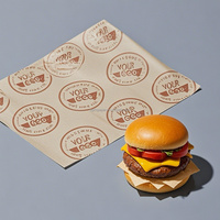Rouleau de papier sulfurisé coloré personnalisé avec logo pour sandwichs et restauration rapide
